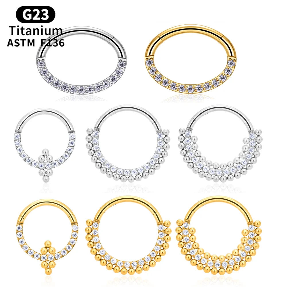 Петли с откидным сегментом для пирсинга ASTM F136 G23