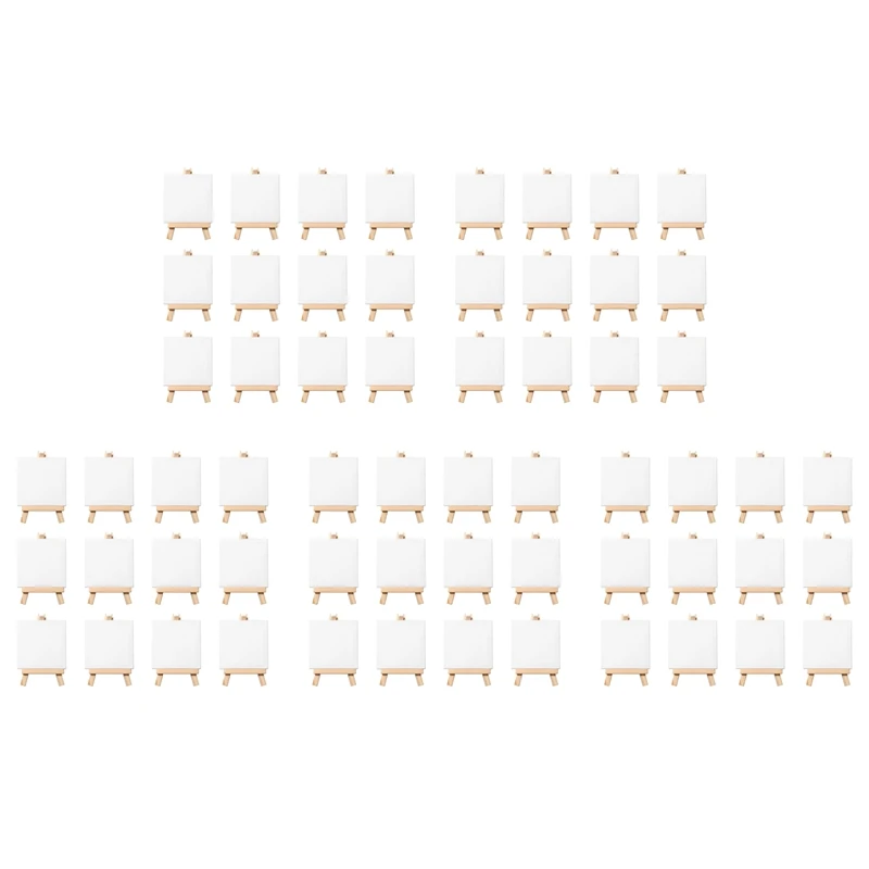 

Artists 3 Inch X3 Inch Mini Canvas & 5 Inch Mini Easel Set Painting Craft Drawing 60 Mini Canvases & 60 Mini Easels