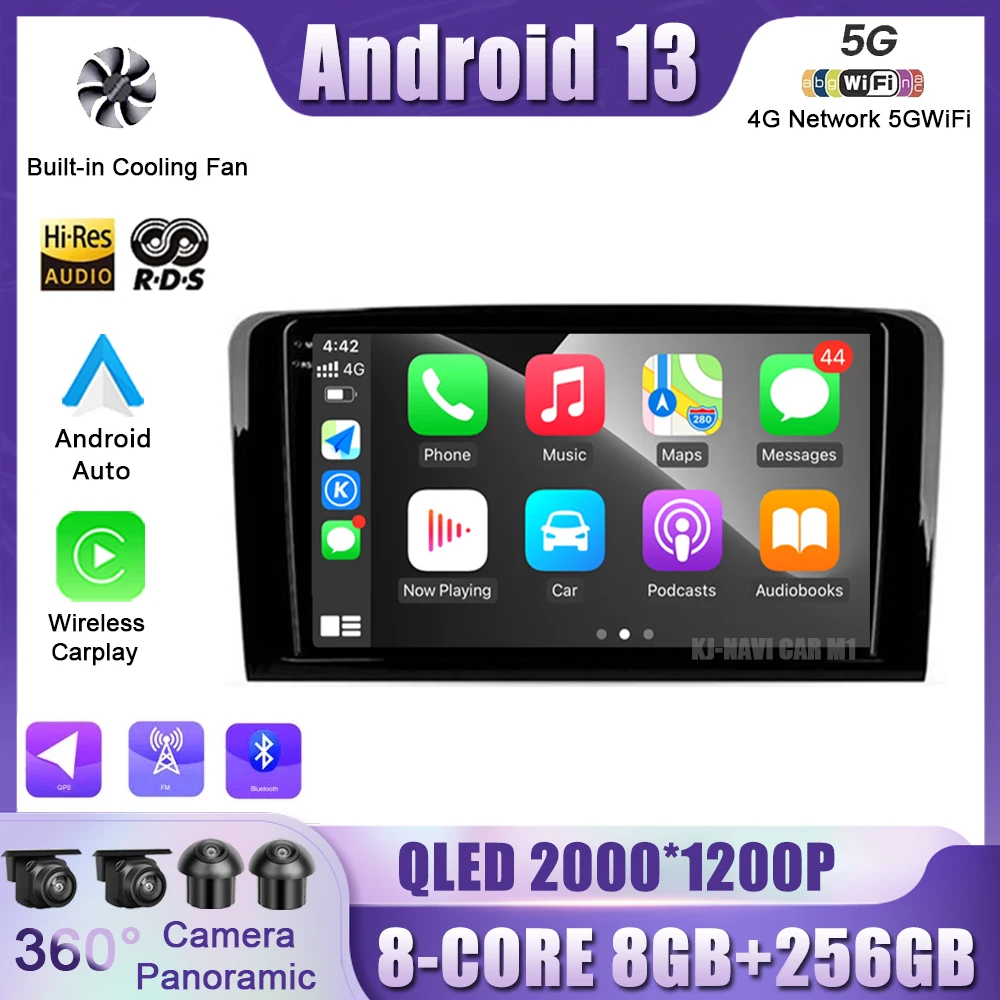 

Android 13 для Mercedes Benz CLASS ML W164 X164 ML350 ML300 GL500 ML320 ML280 GL350 Автомагнитола мультимедийный плеер навигация GPS