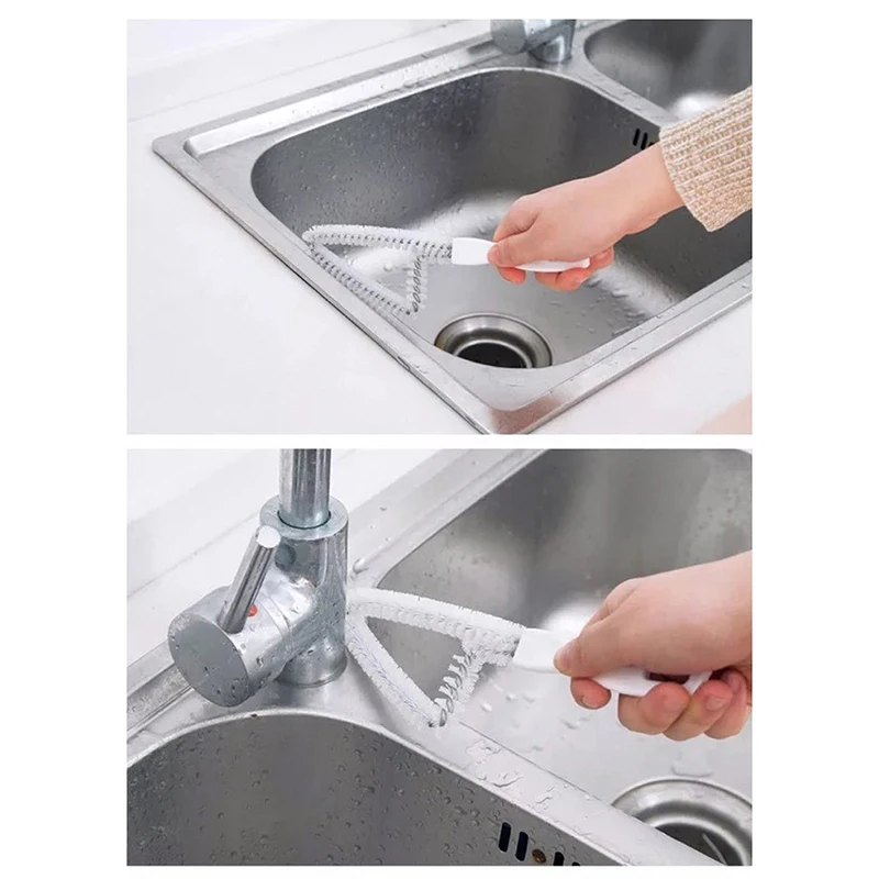 

Multipurpose Kitchen Bathroom Window-Groove Guide Rail / Wash Station / Flume / Crevice Cleaning Brush Practical Clean Tool