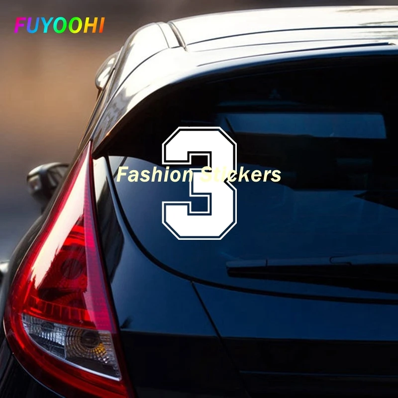 

FUYOOHI Play Stickers Race Numbers 0123456789 Helmet Racing Number Vinyl Decals Motorcycle Sticker PVC Decorative