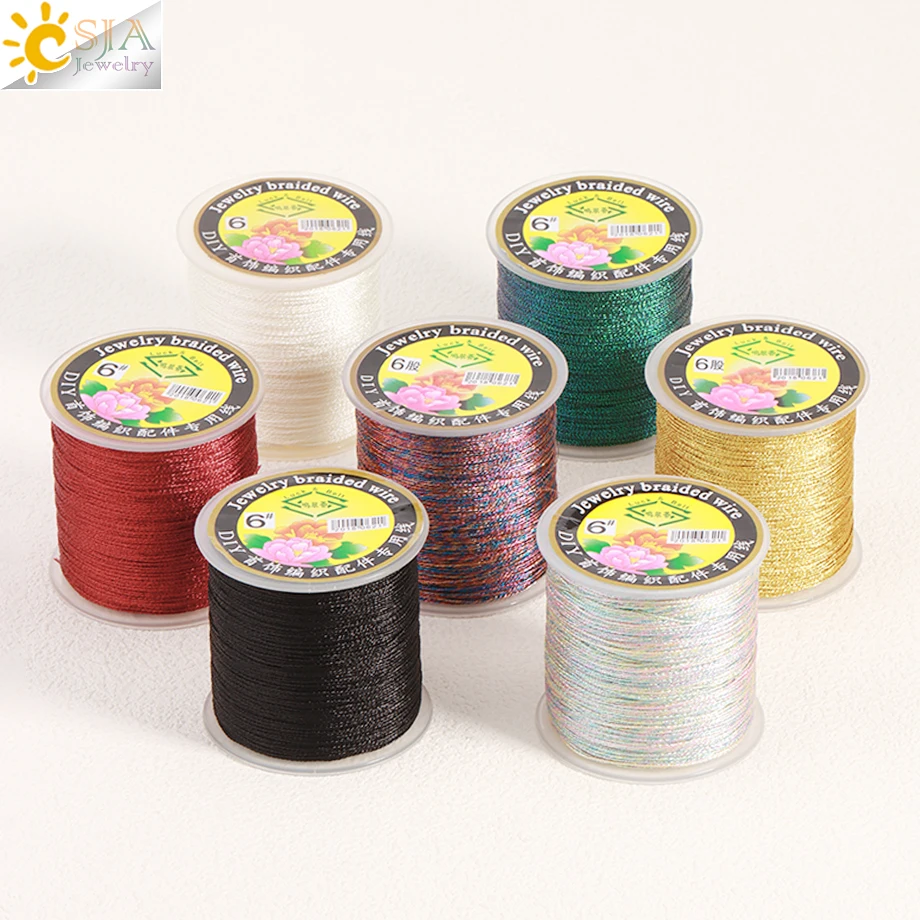 Прочный полиамидный нейлоновый шнур CSJA 6 нитей бисер шелковая нить веревка для DIY