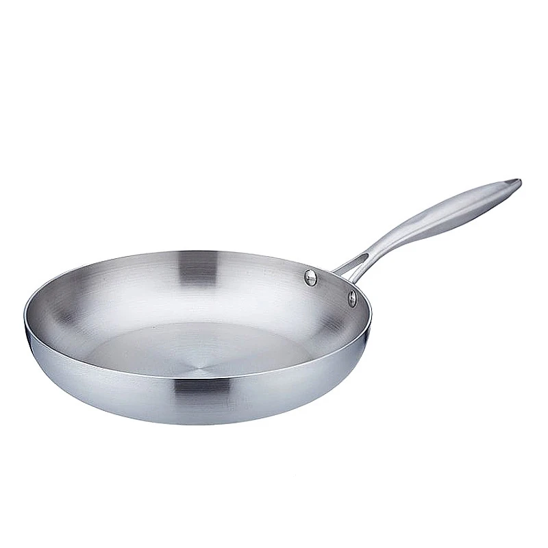 

Сковорода для жарки 304, Сковорода Из Нержавеющей Стали для пищевых продуктов, очень толстая 3-слойная индукционная плита, Универсальная высо...