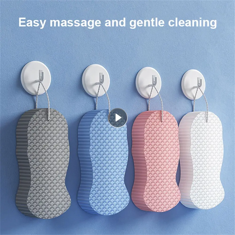 

Губка для удаления омертвевшей кожи, белая, можно использовать повторно, эргономичный дизайн, нескользящая, простая в использовании, детская губка для душа, отшелушивающая губка