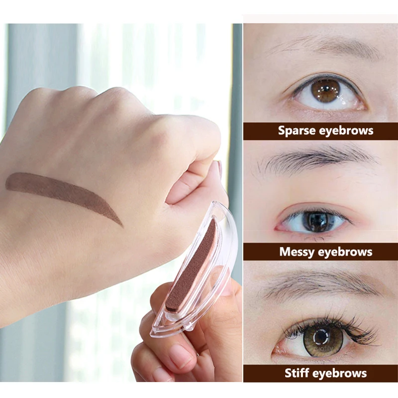 1 пара профессиональный трафарет с губкой для бровей ручкой ленивых быстрый