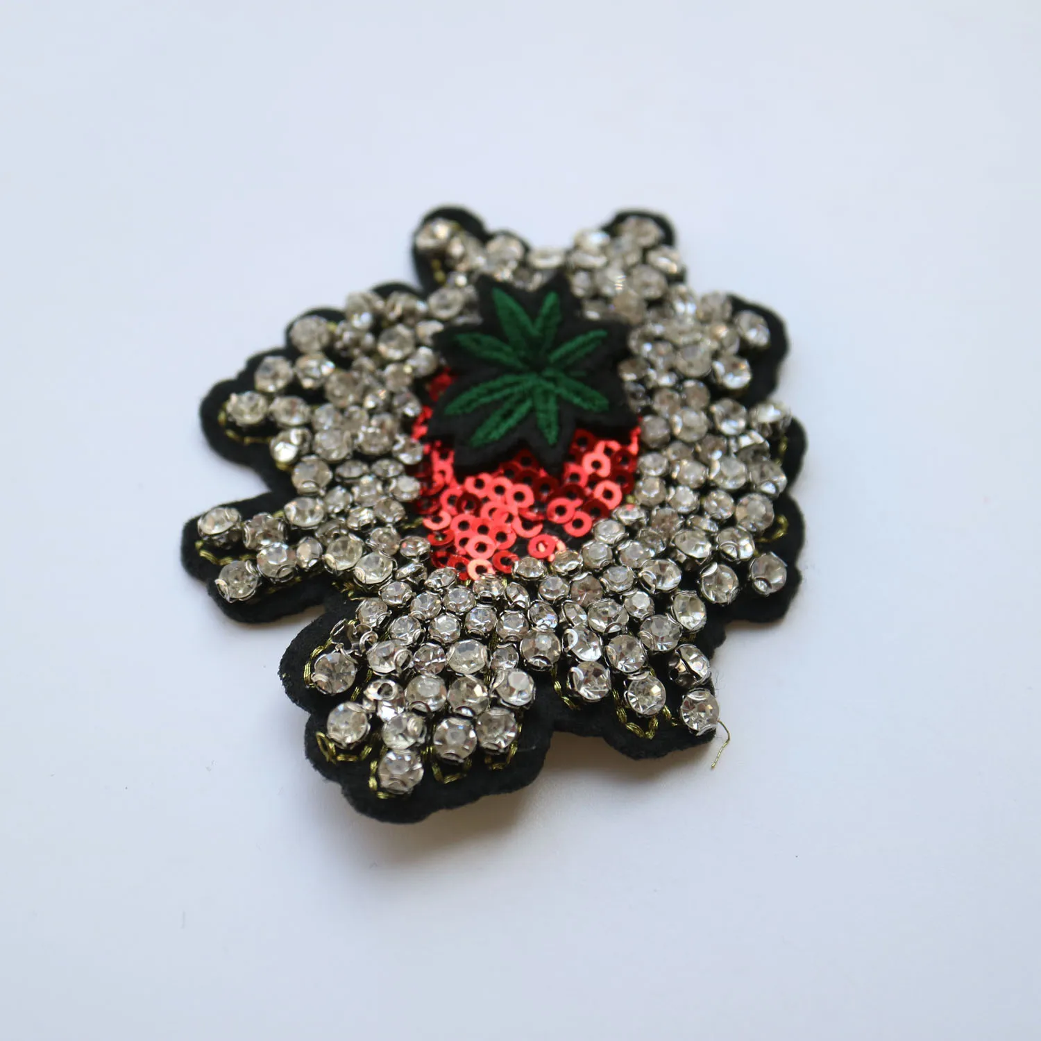 Винтажные вышитые бисером нашивки для одежды сделай сам Стразы нашивка с