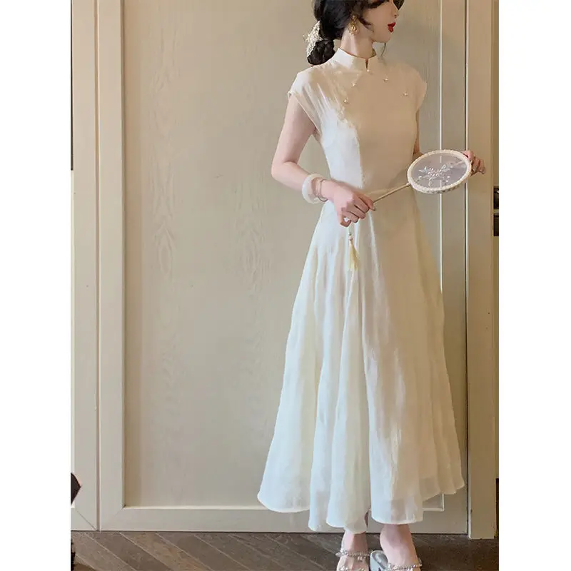 Женское платье в китайском стиле элегантное жаккардовое Сетчатое Ципао