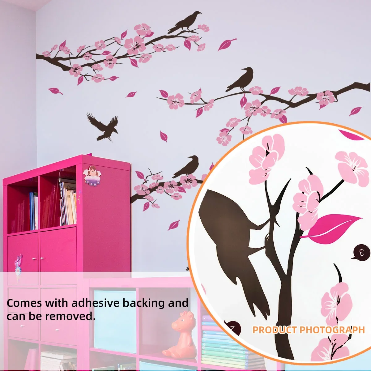 Романтические виниловые обои с искусственным рисунком розового персикового