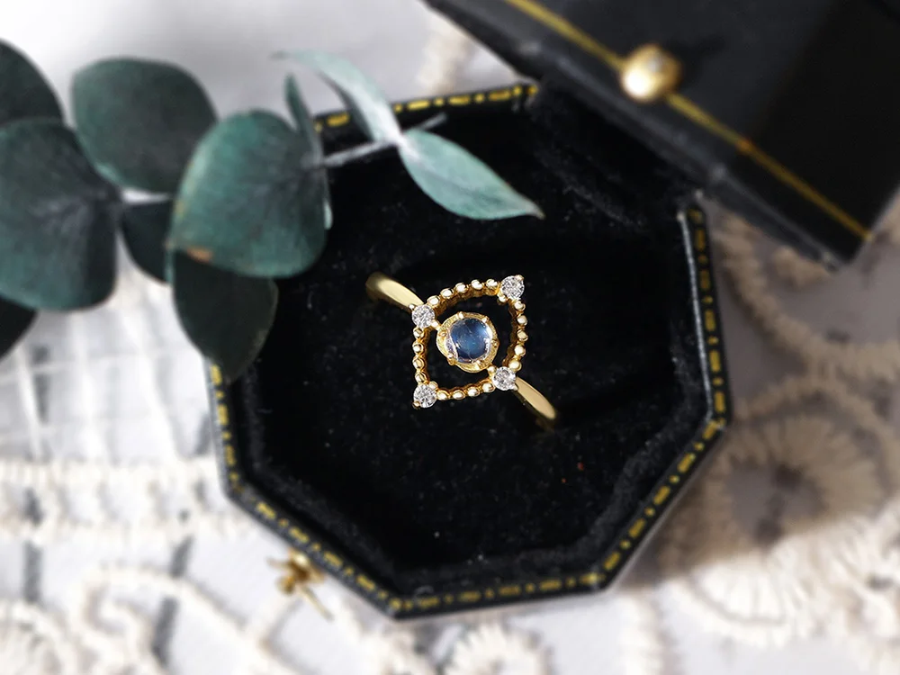 Кольца LAMOON для женщин свадебные аксессуары натуральный лунный камень