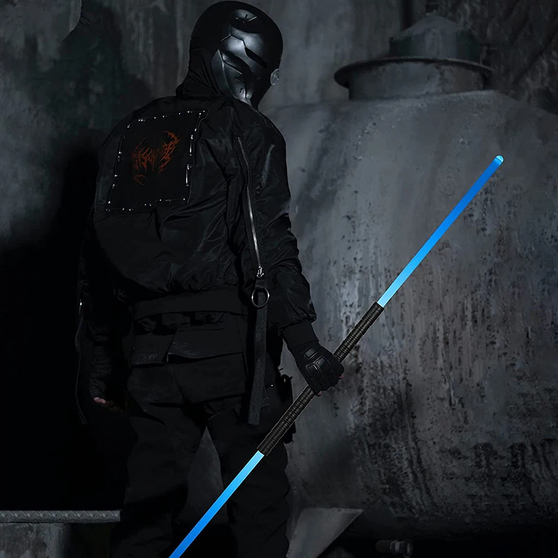 Металлическая ручка световой меч красный зелёный синий 7 цветов сменный