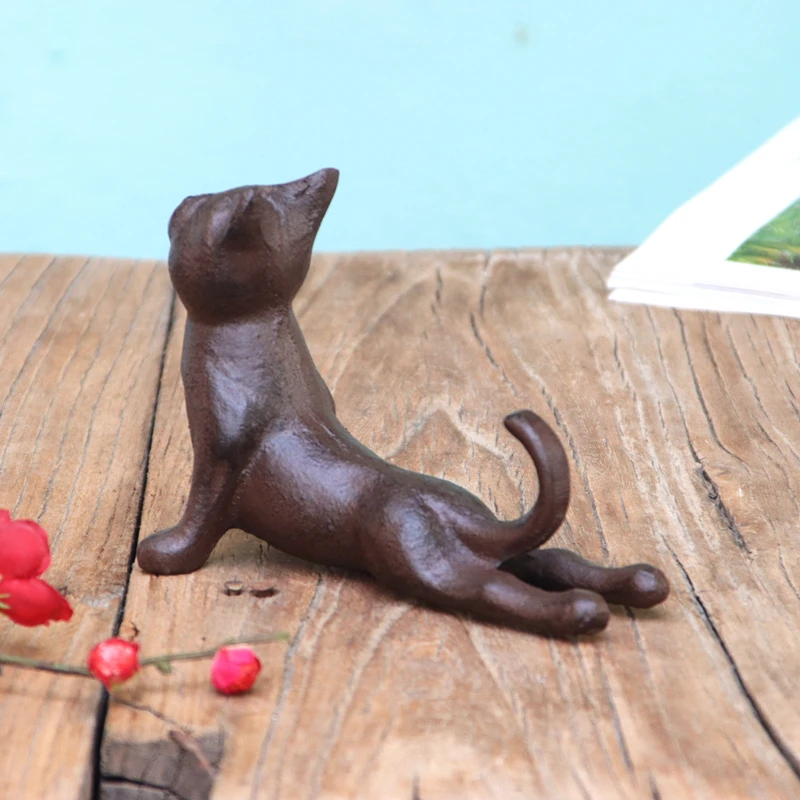 Ретро чугунное креативное строгальное украшение в виде кошки