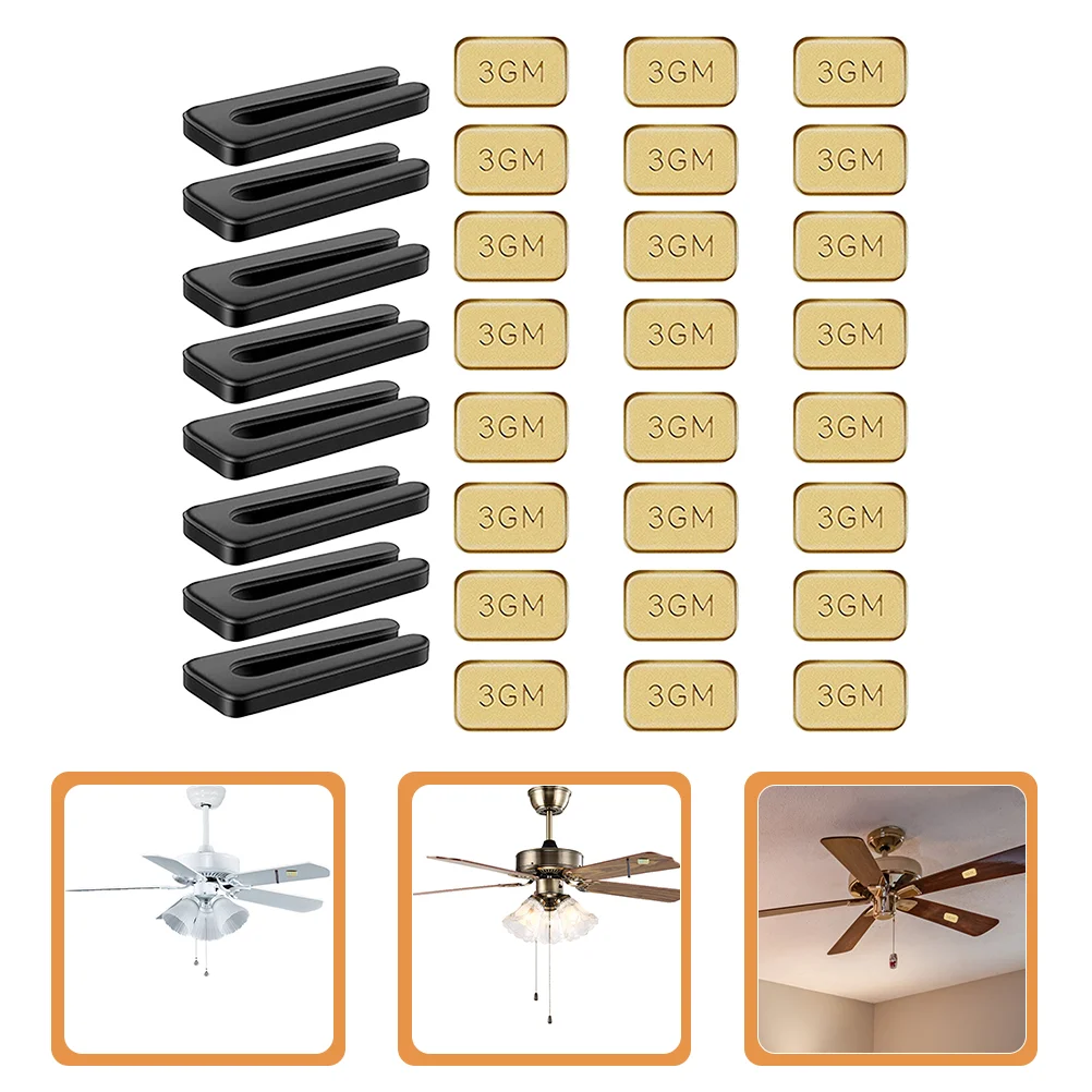 

8 Sets Metal Fan Light Balancer Metal Balancing Kit Clamps Abs Self Adhesive Weights Blades