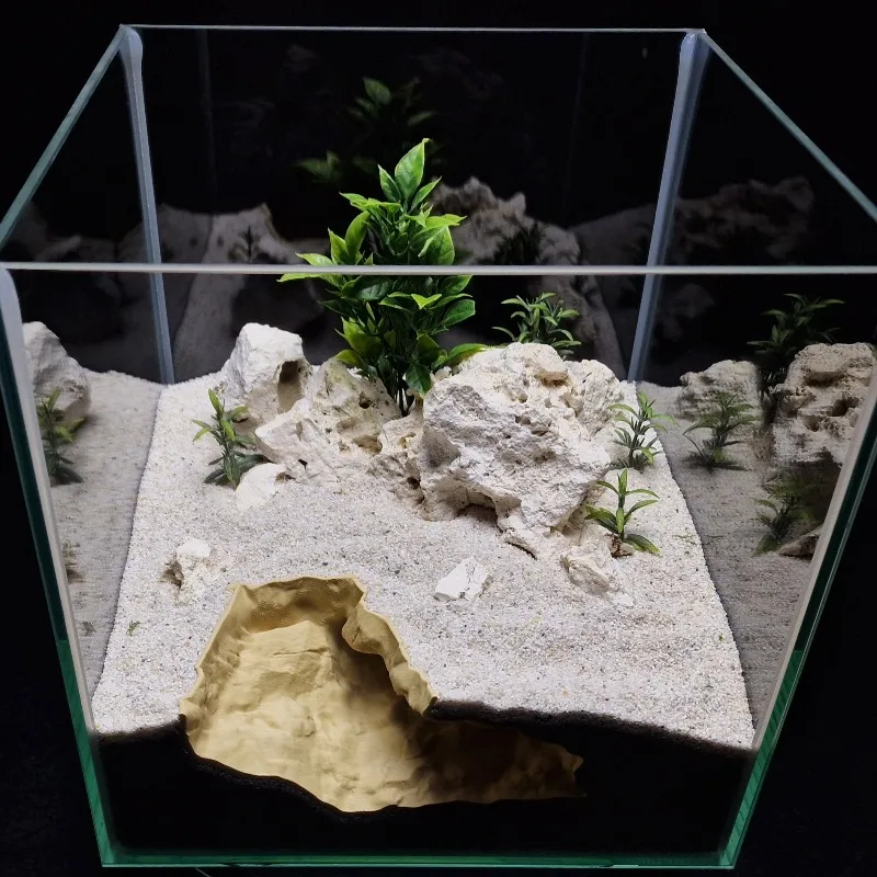 Фото 3D-печать High Sim Natural Rock Pet Hide — безопасное нетоксичное укрытие для геккона/рыбы/креветок |   Аквариум Террариум Декор №3