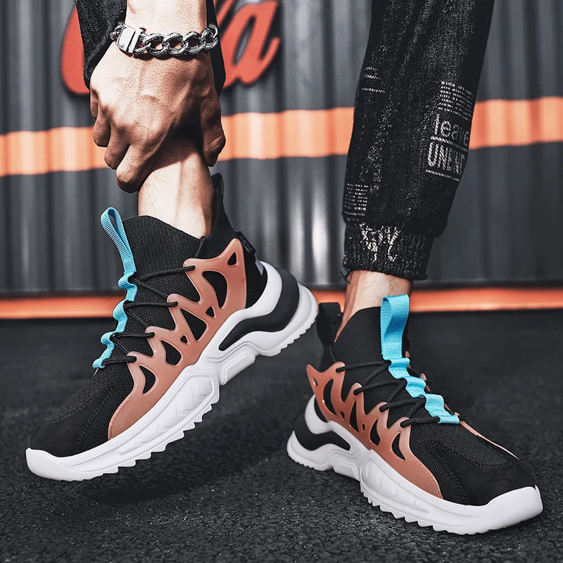 

Men's Shoes Spring/summer 2022 New Sports Shoes Fashion Breathable Mesh Casual Shoes Men's High-top Lightweight Running Shoes