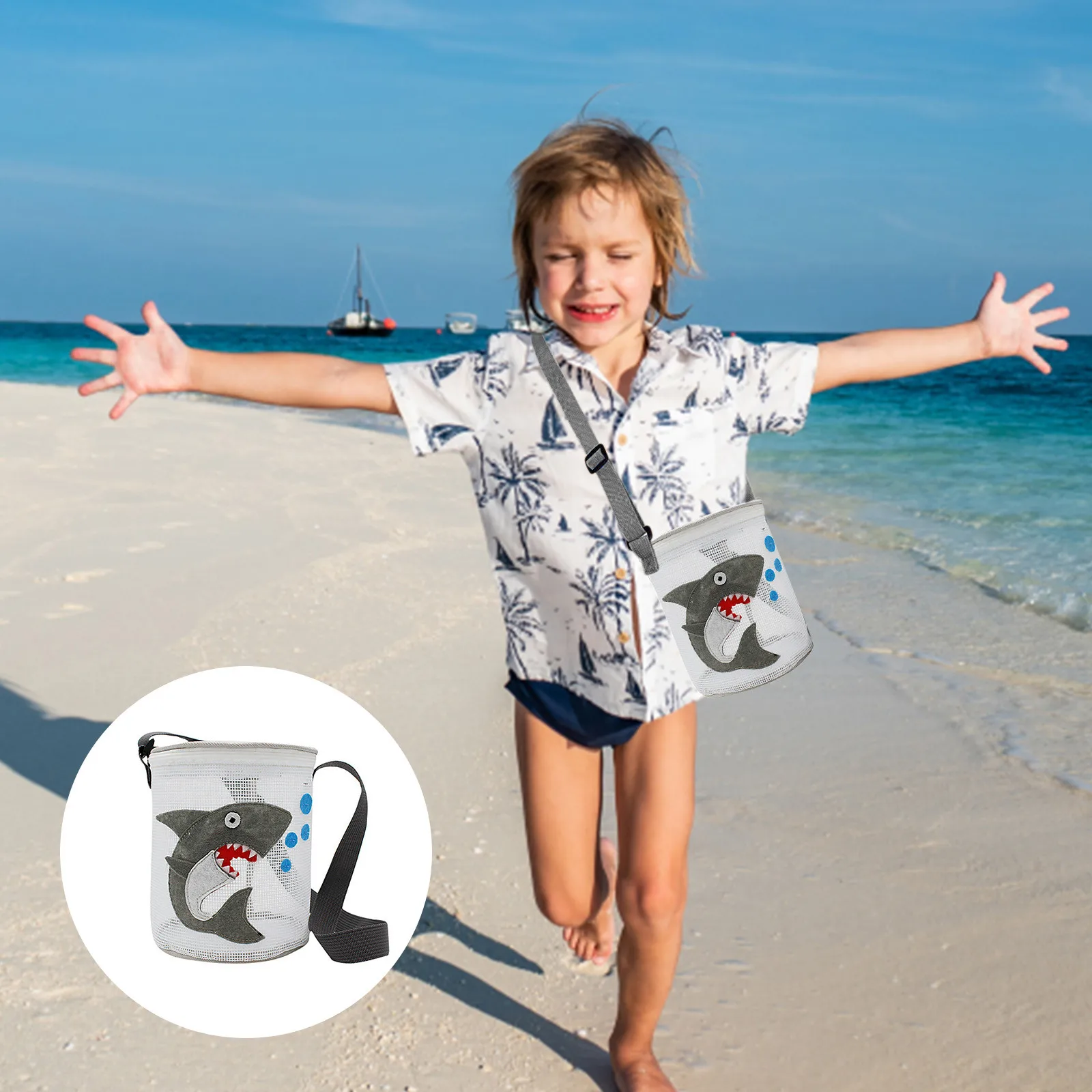 

100 Shell Cute Beach Beach Bag Three-dimensional Ba-by Bag Bag Toy Crossbody Children's Outdoor Toys