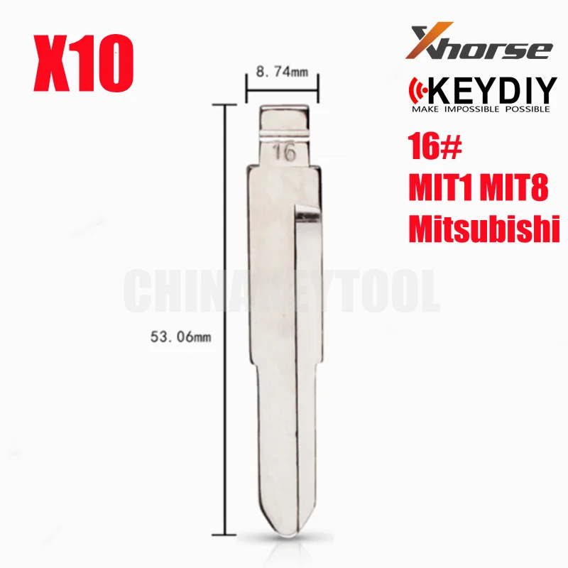 

16 # металлические MIT1 MIT8 пустые необработанные откидные дистанционные ключи KD для mitsubish/wuling для KEYDIY/KD/VVDI Xhorse пульты дистанционного управления...