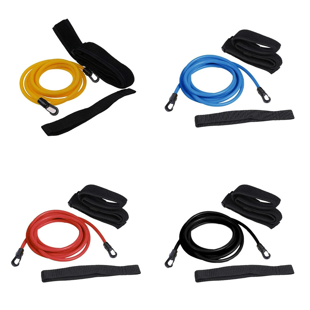 

4m Swim Training Resistance Belt Adjustable Cord Bungee with Mesh Pouch Swimming Pool Strength Accessories for Adult