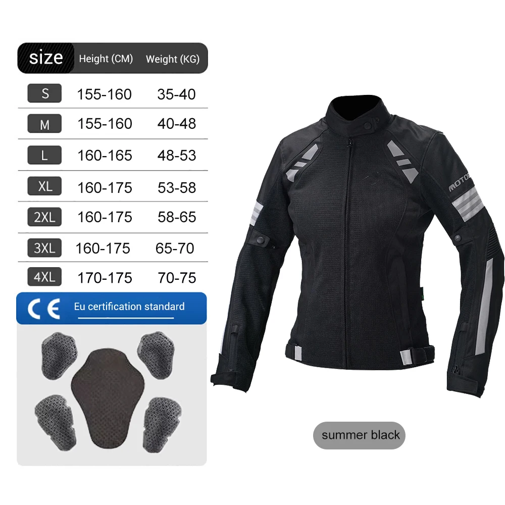 

Женская мотоциклетная куртка, летняя дышащая сетчатая мотоциклетная куртка для верховой езды, ветрозащитная и противоударная мотоциклетная куртка, женская