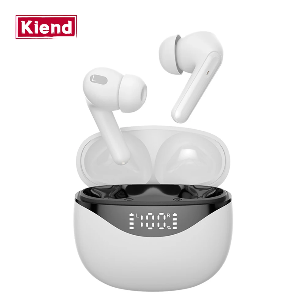

Kiend Wireless Earbuds Bluetooth 5.1 Headphones w/Wireless Charging Case IP6 Waterproof TWS HD 3D Stereo Earphones In-Ear w/Mic