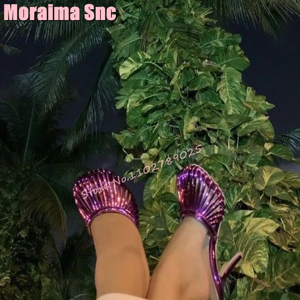 Шлепанцы женские с круглым носком лакированная кожа без застежки высокий