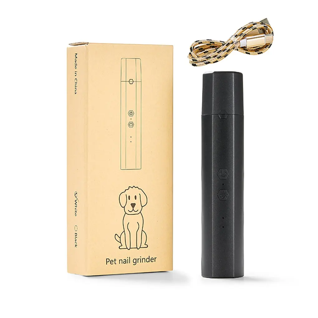 

Шлифовальный станок для ногтей Электрический триммер для домашних животных портативный USB Перезаряжаемый безболезненный кусачки для когтей инструмент для пилочки ногтей, белый