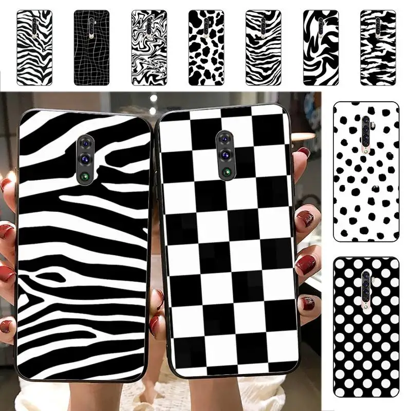 

Black and white Dalmatian Cow zebra Phone Case for Vivo Y91C Y11 17 19 17 67 81 Oppo A9 2020 Realme c3