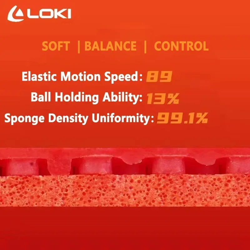 Оригинальный резиновый не липкий лист для настольного тенниса LOKI TELSON 100 с