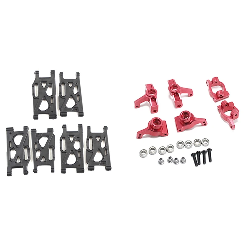 

NEW-1 Set Plastic Front/Rear Swing Arm RC Suspension Arm Spare Parts & 1 Set Front Wheel Seat Rear Wheel Seat RC Car Set