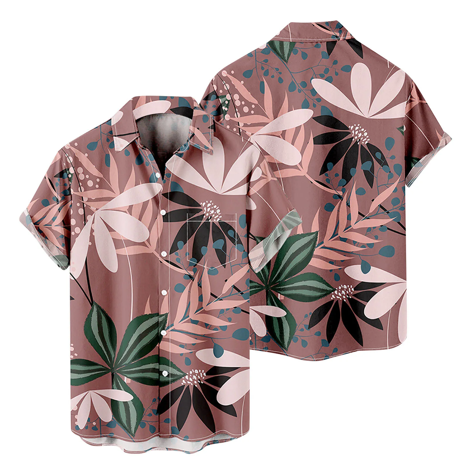 

Mens Fashion And Leisure 3D Digital Printing Buckle Lapel Short Sleeve Shirt Top Mens White T Shirts Pack