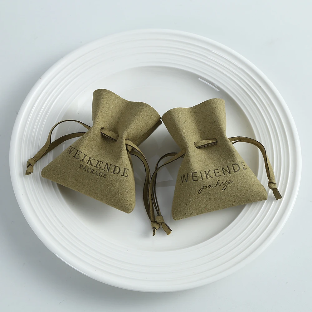 Custom Name Logo Microfiber Drawstring Gift Bags Wedding Favors For Guests Candy Pouch Velvet Jewelry Ring Necklace Bag Business