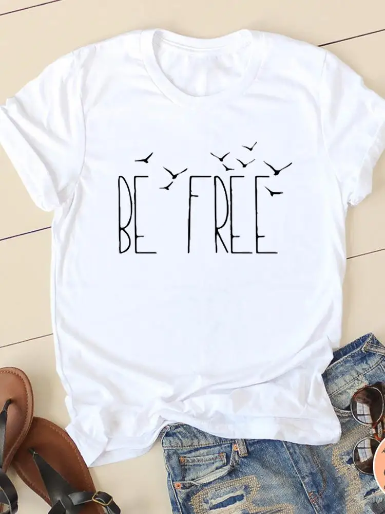 Милая винтажная Повседневная футболка в стиле 90-х с рисунком акварелью женская