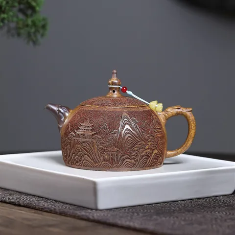BRTRINBSY TEA Ручной чайник из фиолетовой глины 320 мл