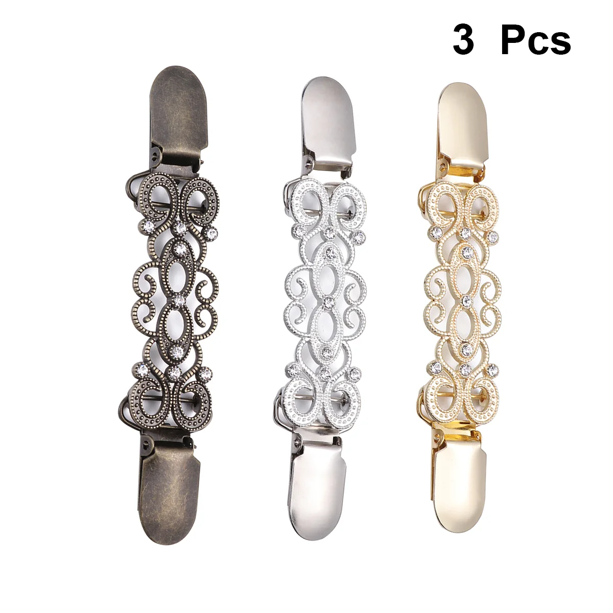 

Clips Sweater Cardigan Chain Shawl Clip Collar Brooch Women Pin Dress Clasp Shirt Scarf Cinch Dresses Clothes Buckle Vintage