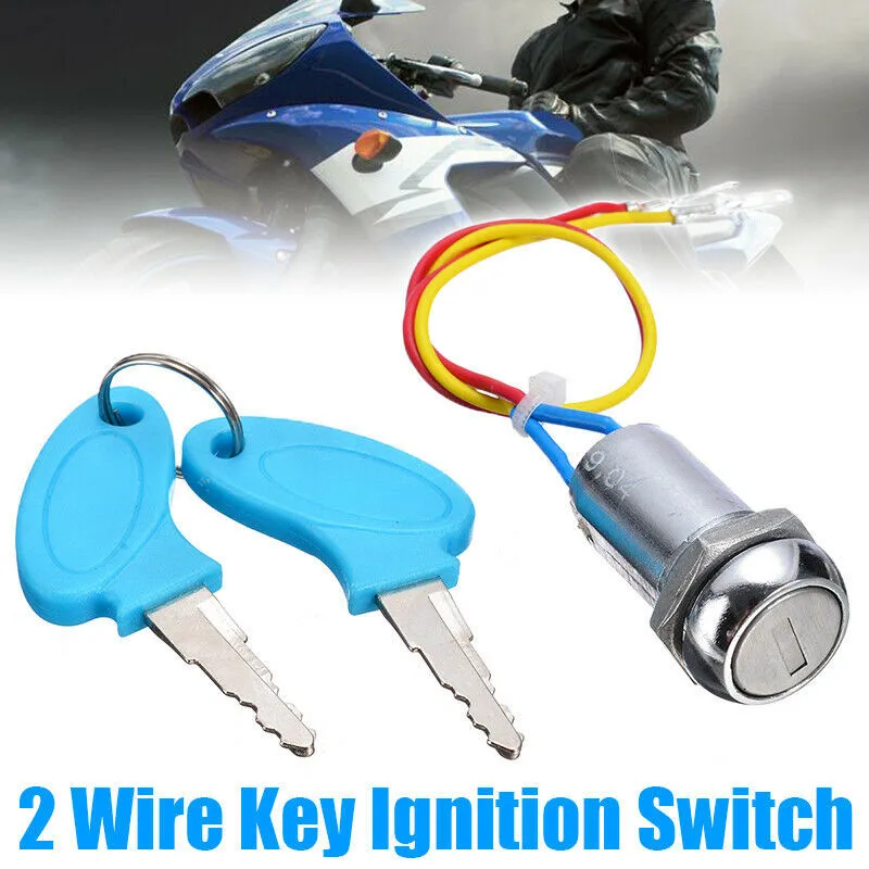 

Universal 2 Wire 2 Keys Ignition Switch Key Lock Electric Bike Go Kart Scooter Motorcycle Ignition Parts