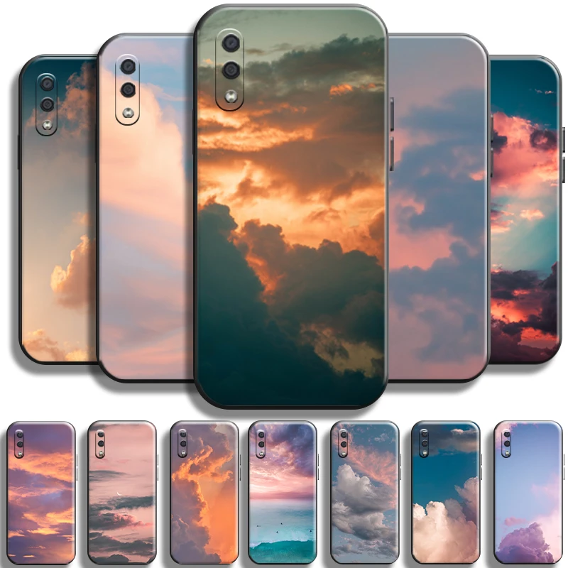 

Scenery Clouds Sunset For Samsung Galaxy A01 A01 Core Phone Case Shell Liquid Silicon Full Protection Carcasa Soft Back Cases