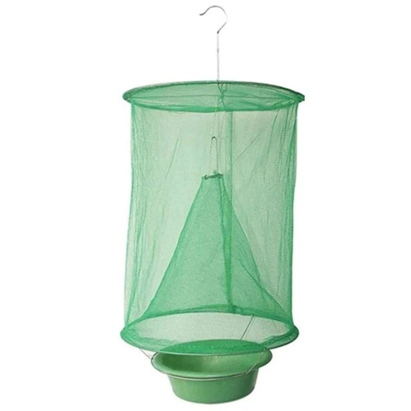 

Foldable Fly Trap Hanging Flycatcher Folding Net Fly Traps Bait Station Wasp for Indoor Outdoor Garden Yard Summer 090C