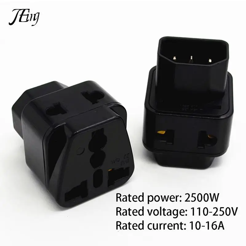 

2 In 1 IEC 320 C14 Male To C13 Female Power Adapter PDU/UPS C13 Universal Female AU/US/UK/EU Special Conversion Plug