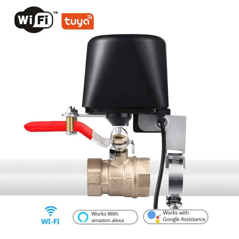 

CoRui Tuya WiFi/Zigbee Smart Water/Gas Valve Automation Control Valve for Gas Pipeline Auto Shut Off Via Alexa Google Assistant