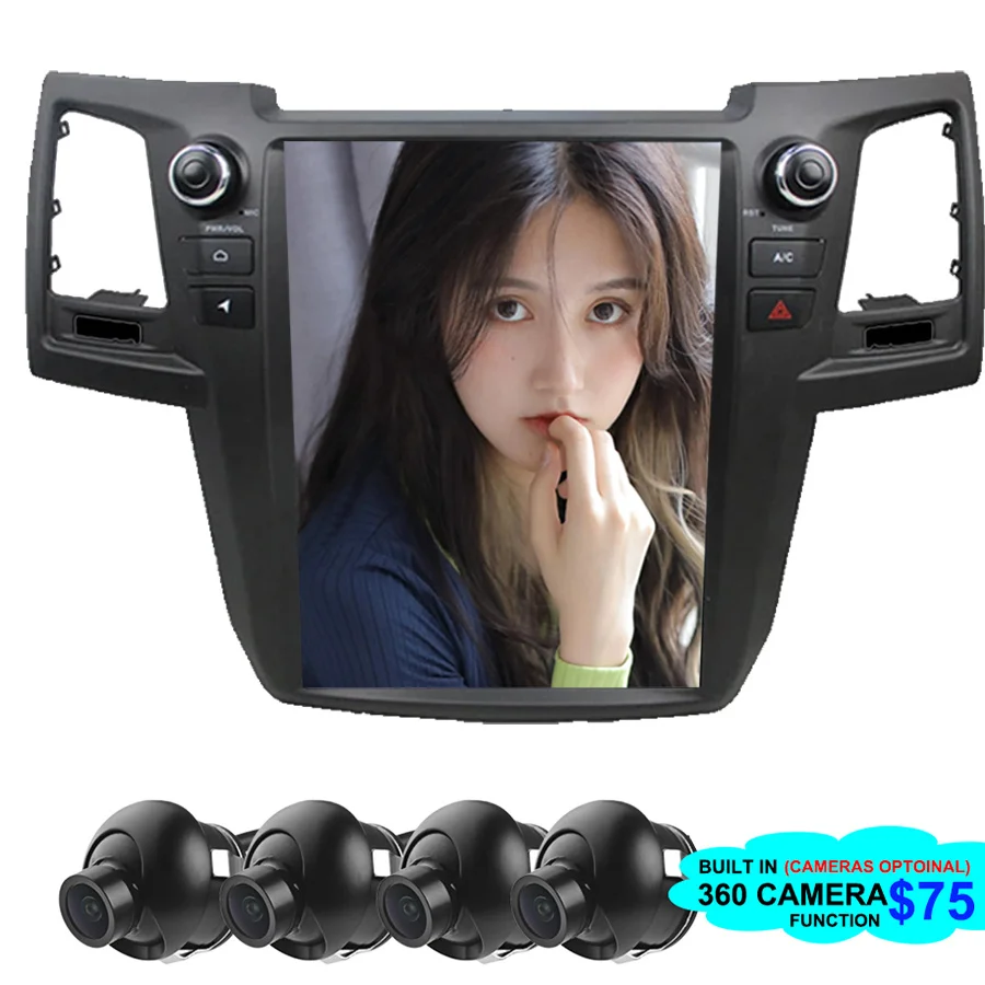 

12,1 дюймовый экран Tesla Android 11 GPS-навигация для Toyota Fortuner HILUX Revo 2008 2014 Радио стерео Мультимедийный видеоплеер