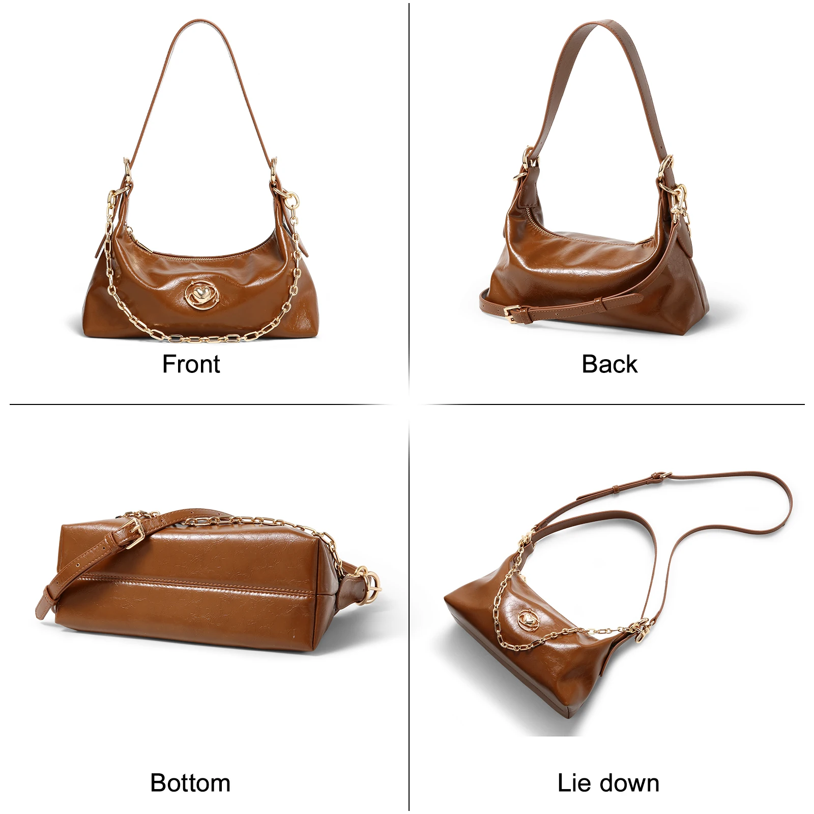 elska torba na ramię dla kobiet damska niszowa oryginalna konstrukcja srebrna kula w kształcie serca pod pachami poduszkę pojedyncza typu