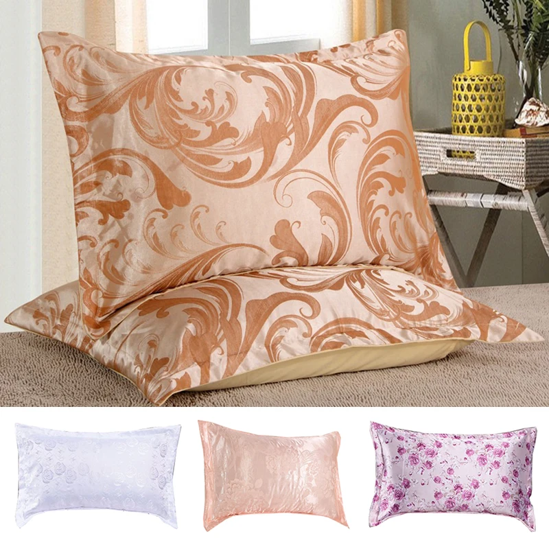 

Satin Envelope Pillowcase Bedding Accessory Cushion Cover Pillowcase Adult Pillow Cover Pillowcase 1PC Faux Silk 48x74cm Soft