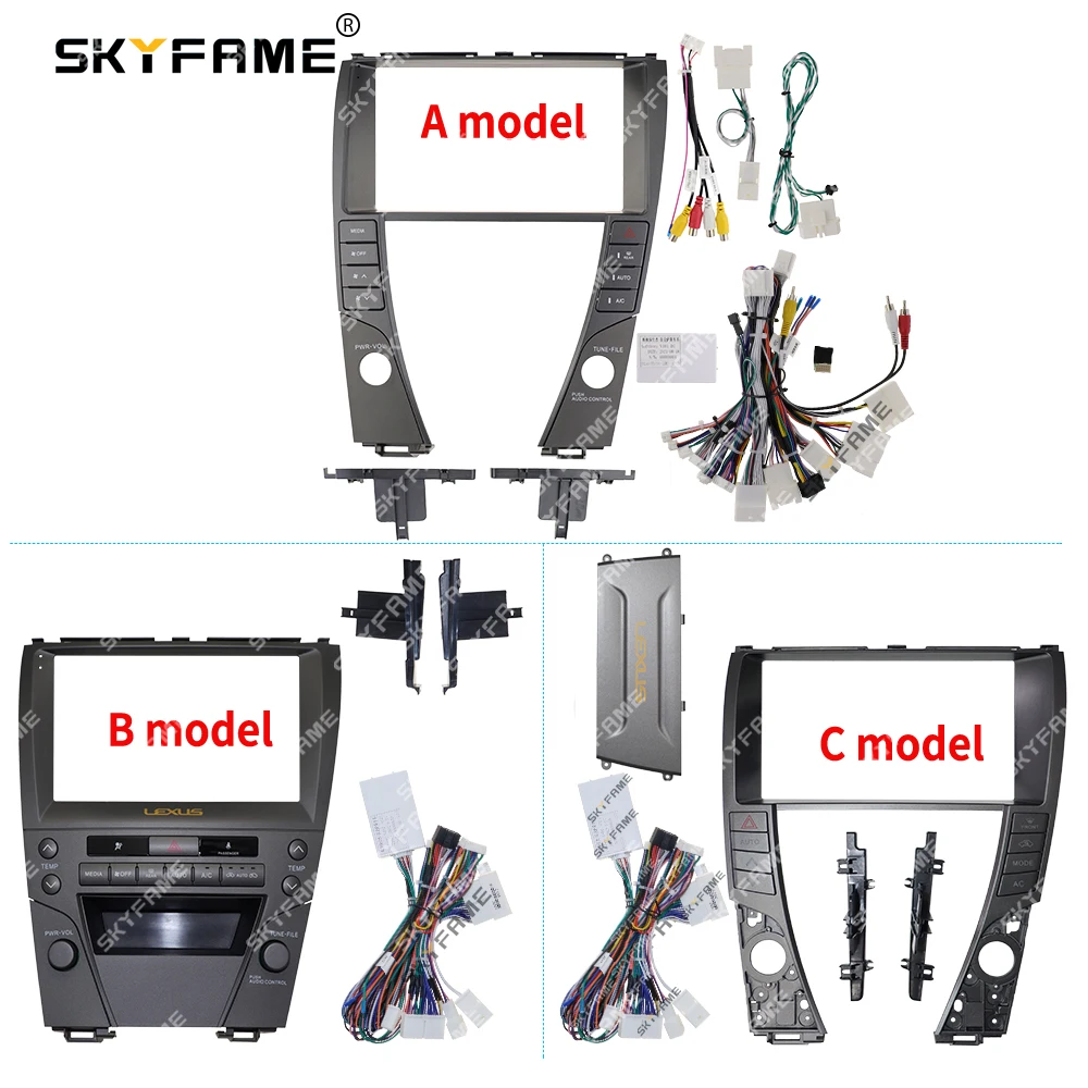 SKYFAME-Adaptador de marco para coche, decodificador de caja Canbus para Lexus ES ES240 ES350 ES330, Kit de Panel de ajuste de Radio Android