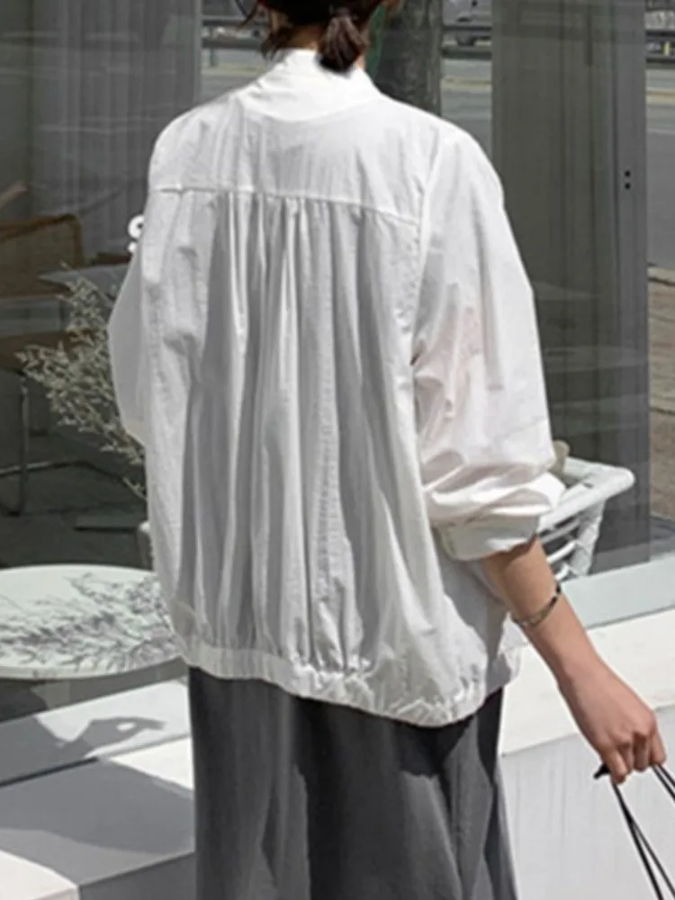 Куртка женская с длинным рукавом однотонная простая универсальная