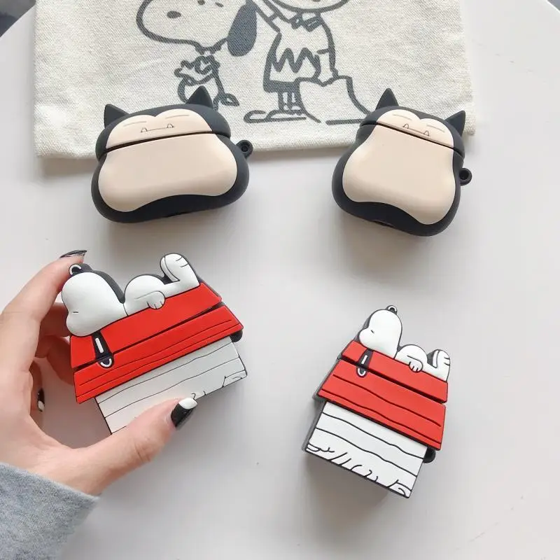 

Kawaii Снупи Чарли аниме мультфильм Airpods 1 2 Pro поколение защитный чехол Apple Беспроводная Bluetooth гарнитура подходит