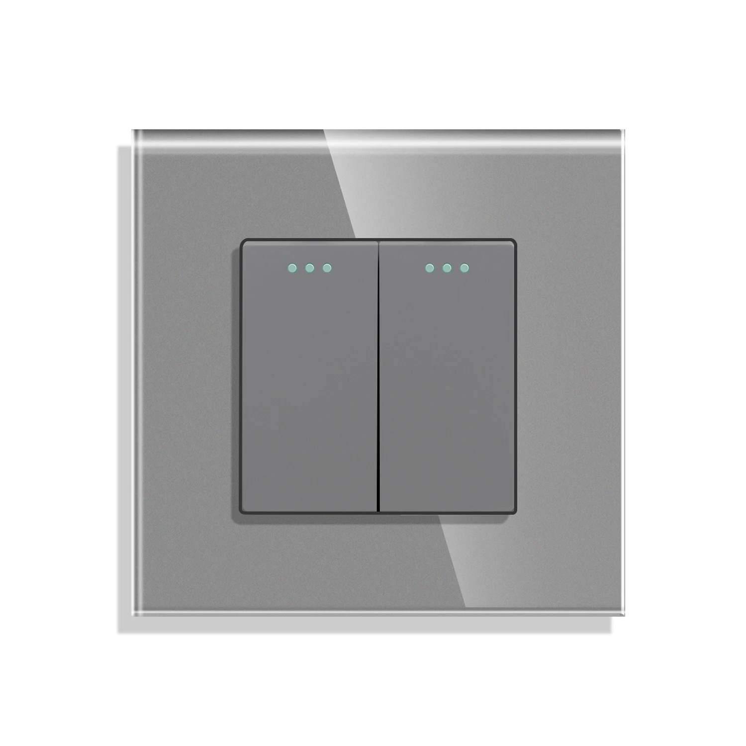 

Кнопочный переключатель Bingoelec, переключатель питания, ВКЛ./ВЫКЛ., 1 клавиша, 2 канала, со стеклянной рамкой, домашний настенный переключатель для улучшения дома