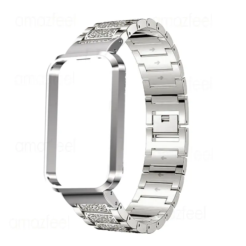 

Diamond Strap For Redmi Band Pro Smart Band Metal Bracelet+Cover For redmi smart band pro Wrist Band Protective Case Frame Shell