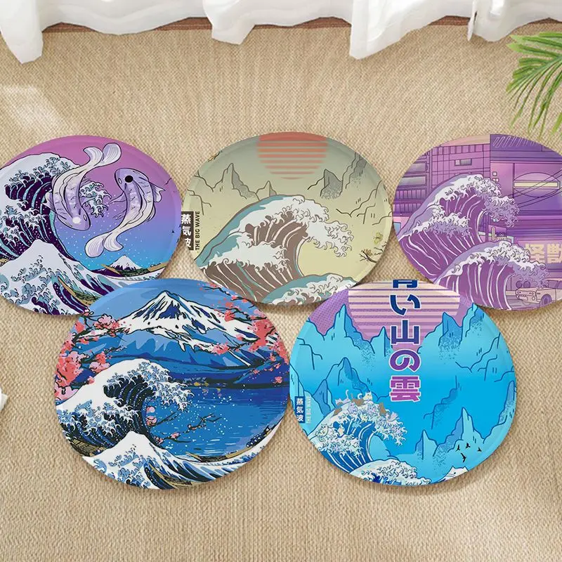 

Great Wave Art Fabric Cushion Non-slip Living Room Sofa Decor Students Stool Tatami Office Buttocks Pad