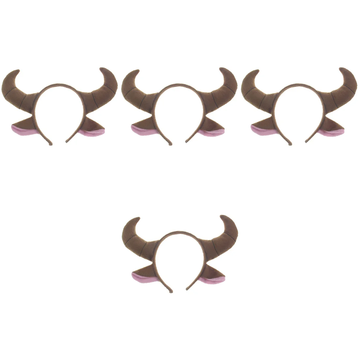 

4pcs Cow Ear Hairband Cartoon Cow Headband Animals Costume Headband Headband for Kids Adults Kids Party Favor Sets