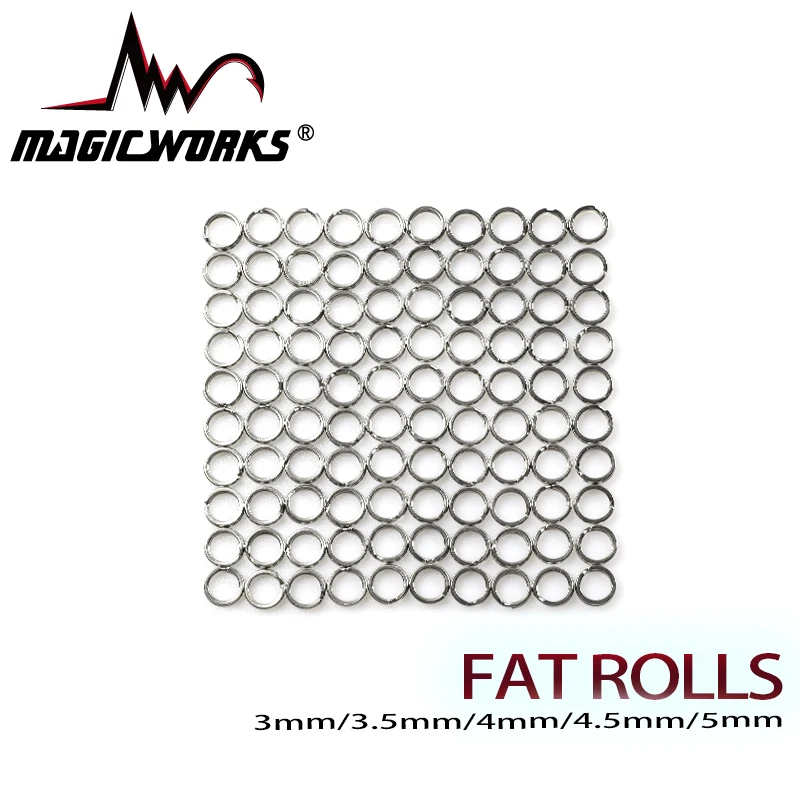 

100 шт./упаковка, двойное кольцо из нержавеющей стали, 3-8 мм