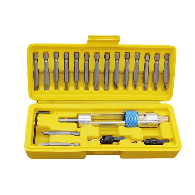 

20pcs Drill Bit High-speed Steel Drill Bit Set Multi-functional Screw Bit CrossHeads Slotted Heads Countersunk